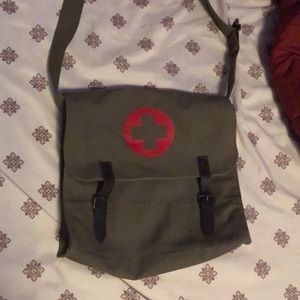 Vintage medic cross body bag